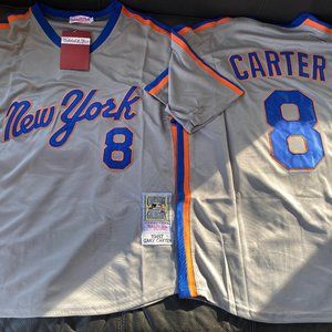 Mitchell & Ness NEW YORK METS GARY CARTER Men's JERSEY Sz M,L,XL,2XL New w tags